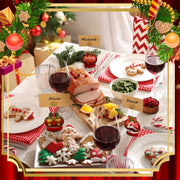 Yookeer Wood Place Card Holders, 24 Sets with Kraft Cards, Multicolor Christmas Designs