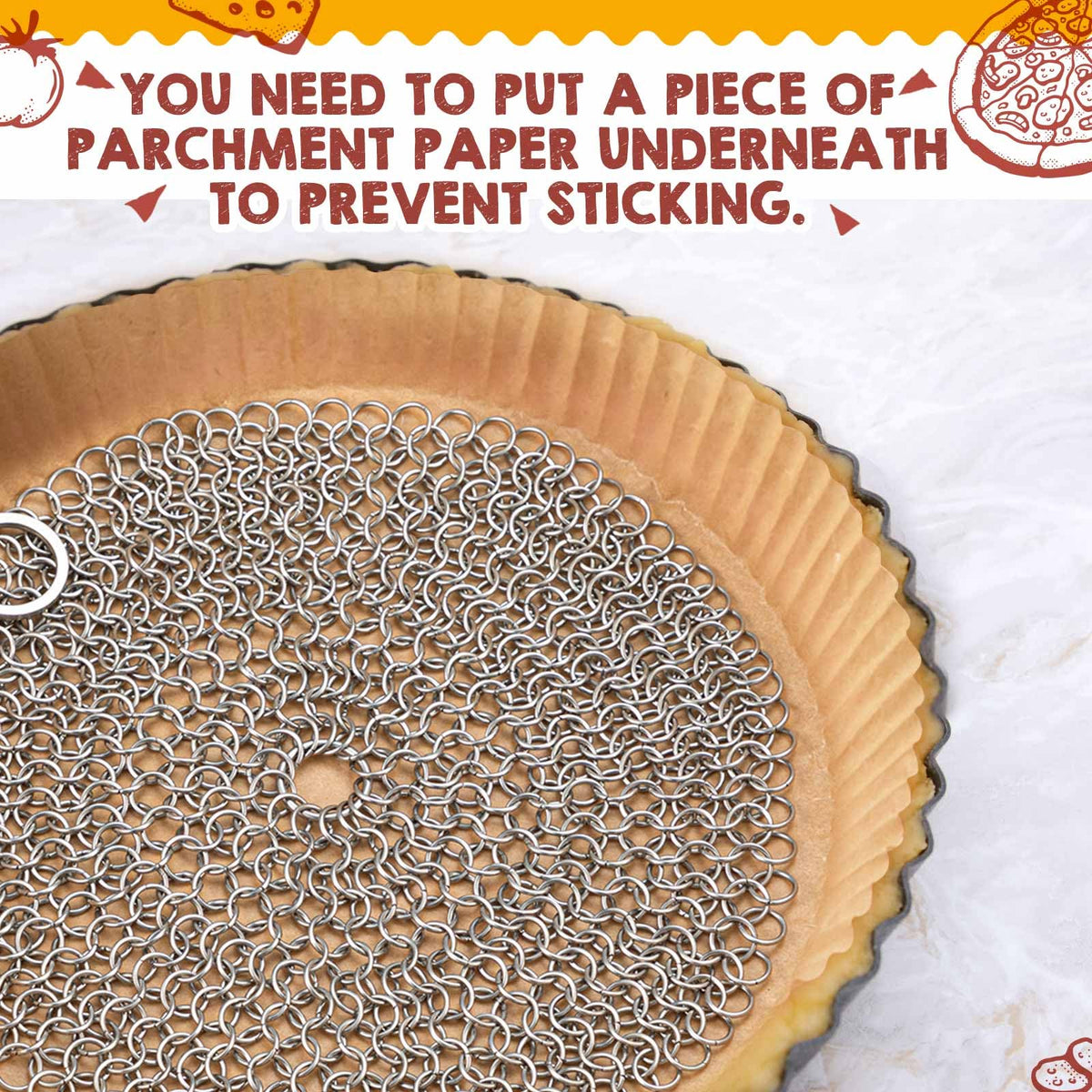 Patelai Stainless Steel Pie Weight with Disposable Liners, 8 Inch, 1 Weight and 50 Liners