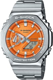 Casio G-Shock Octagonal Orange Stainless Steel Watch GM2110D-4A