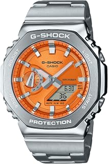 Casio G-Shock Octagonal Orange Stainless Steel Watch GM2110D-4A