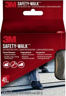 3M Safety-Walk Slip Resistant Tape, Black, 4 in x 15 ft Roll