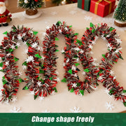 Christmas Tinsel Garland by Generic – Green, Polyethylene Terephthalate (PET), Model LCS250918JSNJR-618-01