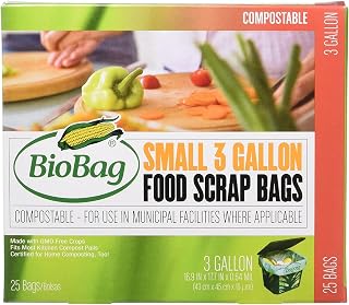 BioBag Food Waste Certified Compostable, 3 Gallon, 25 ct (3 pack)