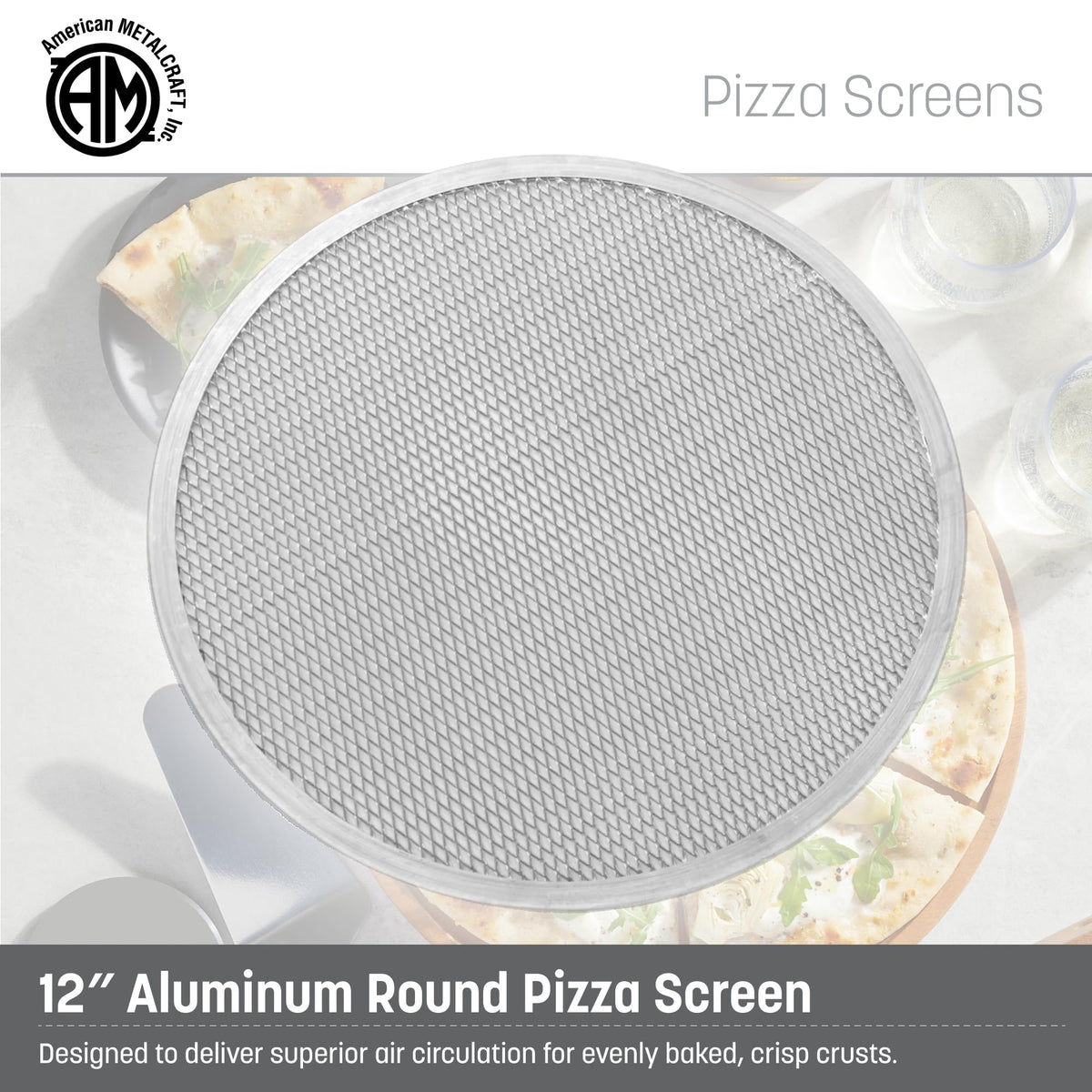 American Metalcraft 12-inch diameter / Pizza pan / Silver Pizza Pans & Stones