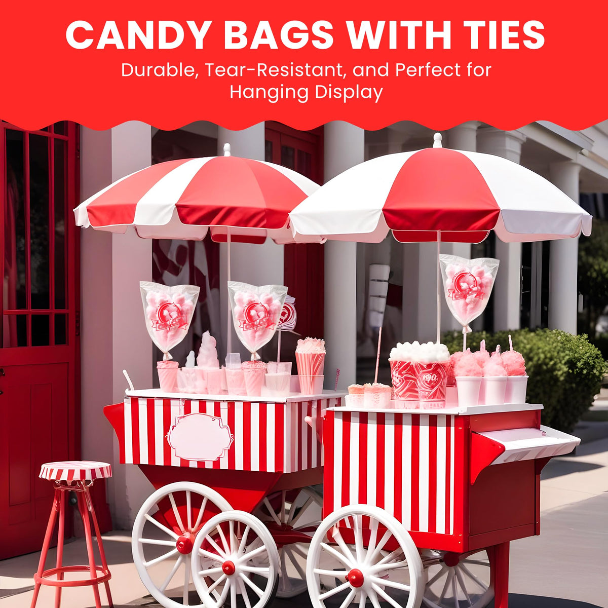 Stock Your Home 100 / 100 Count / Clear Cotton Candy