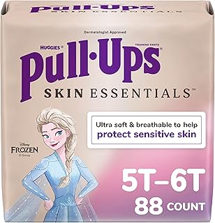 Pull-Ups Girls' Skin Essentials Potty Training Pants, Training Underwear, 5T-6T (46+ lbs), 88 Ct