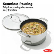 OXO 8QT Stockpot with Lid / Stainless Steel / 8.0 quarts Stockpots
