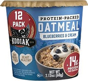 Kodiak Oatmeal Cups Blueberries & Cream, High Protein, Whole Grains, 12pk