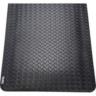 48" W x 72" L Diamond Plate Ergonomic Anti Fatigue Mat by Global Industrial – 49"L x 48"W x 9"H, Vinyl/PVC Closed-Cell Foam, Black, Model 39267090040000600
