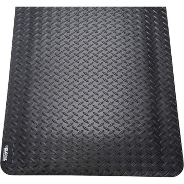 36" W x 60" L Diamond Plate Ergonomic Anti Fatigue Mat by Global Industrial – 60"L x 36"W x 15.6"Th, Vinyl/PVC Closed-Cell Foam, Black, Model 39267090030000500