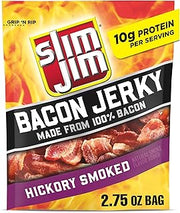Slim Jim Smoked Bacon Jerky, Hickory Flavor, 2.75 oz., 1-ct