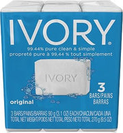 (Case of 24 Packs, White) - Ivory 12364 White Soap Bath Bar, Individually Wrapped, 90ml (Case of 24 Packs, 3 per Pack)