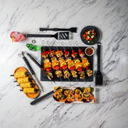 20 Piece BBQ Grill Set | The Ultimate Barbeque Grill Tool Set | Rugged Plastic Storage Case | 20 Individual Pieces | Extra Sturdy Stainless Steel Tools by Mr. Bar-B-Q – Model