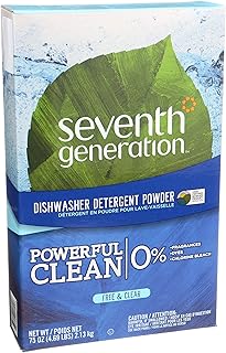 Seventh Generation Dishwasher Detergent Powder for sparkling dishes Free & Clear Dishwasher powder 75 oz