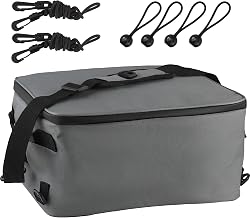 Paddle Board Storage Bag for ISLE Lakeside Inflatable 10' | Adjustable Strap Mesh Pocket Secure Zipper Closure Water Outing Gear Storage Square Shape Flat Placement D Ring Attachment