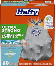 Hefty Ultra Strong Recovered Materials 13 Gallon Kitchen Trash Bags, 80ct