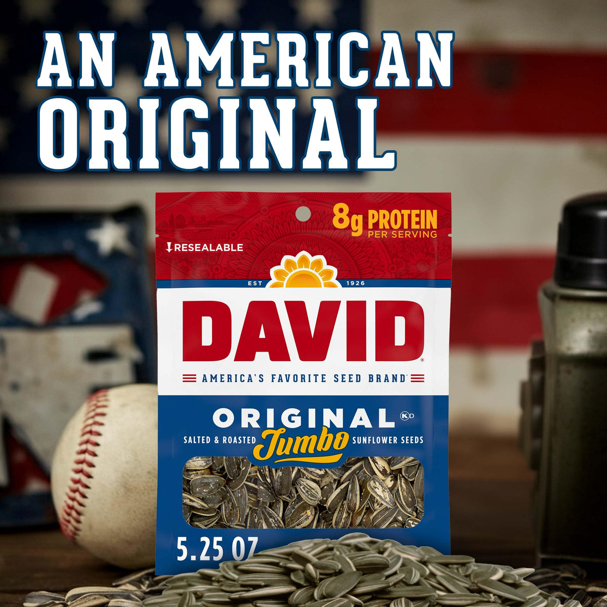 David Original / 5.25 Ounce (Pack of 12) / 1 Sunflower Seeds