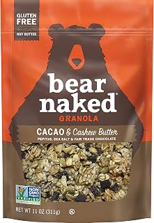 Bear Naked, Granola, Cacao and Cashew Butter, Vegan and Gluten Free, 11oz Bag