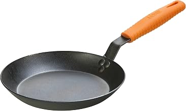 Lodge Carbon Steel Skillet with Handle Holder, 10 Inches | Lightweight Carbon Steel Skillet for High-Heat Cooking, Quick Temperature Response, Ideal for Stovetop & Oven Use