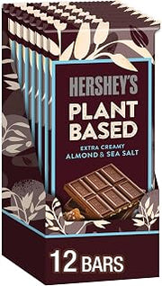 HERSHEY'S Plant Based Extra Creamy with Almond and Sea Salt Candy Bar, 1.55 oz (12 Count) | 12 Count