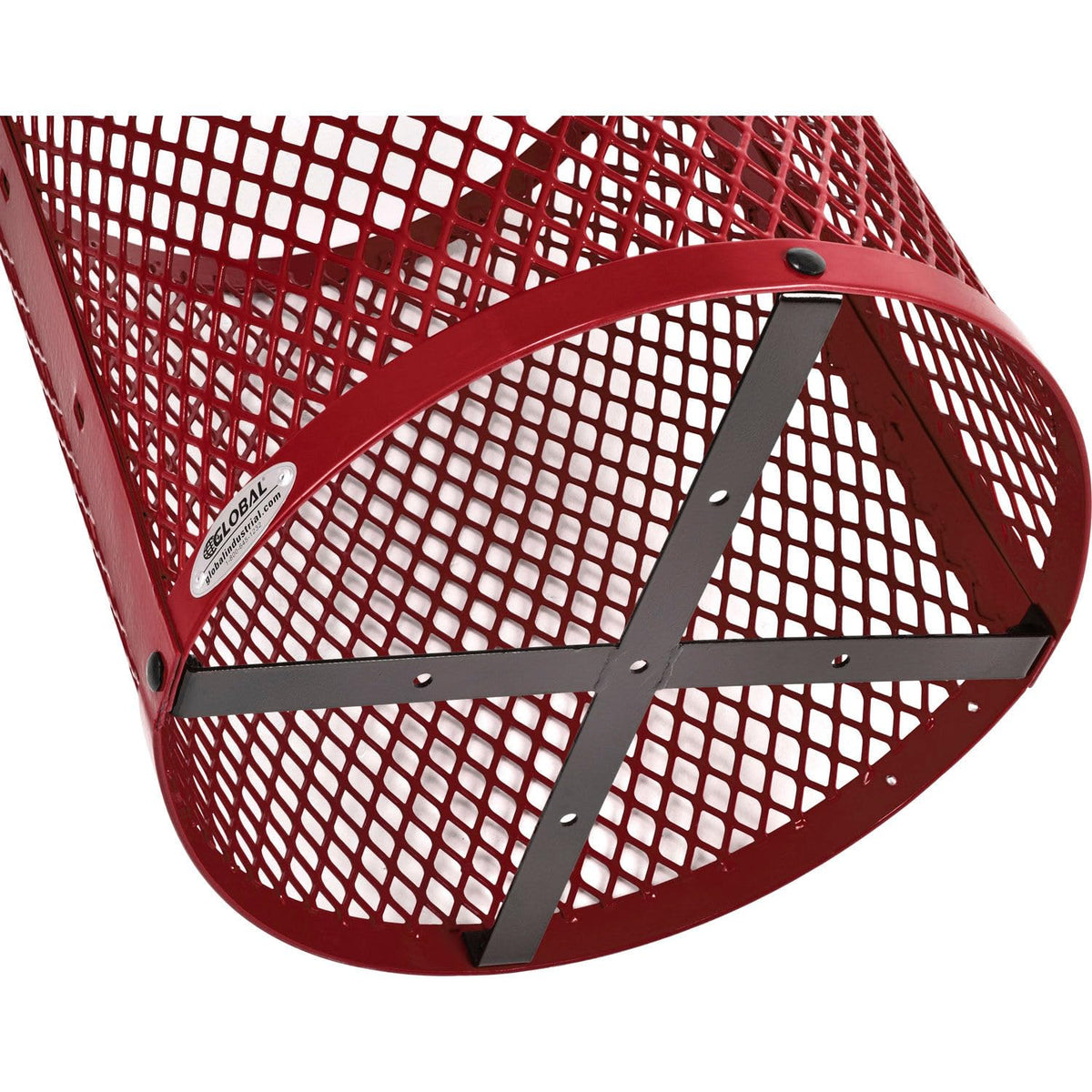 Global Industrial Red / 23.5 inches (Diameter) x 40 inches (Height) / Industrial Trash, Recycling & Compost