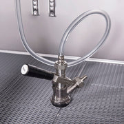 Nexel Beer Dispenser Cooler w/Single Tap Dispenser by Global Industrial – 24.38"L x 48"W x 35.63"H, Stainless Steel, Black, Model UDD-24-48-HC