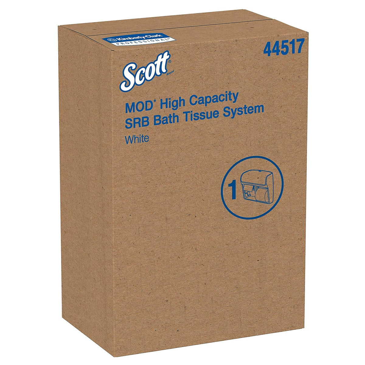 Kimberly-Clark Professional 44517 Pro High Capacity Coreless SRB Tissue Dispenser by Scott – Plastic, White, Model KCC44517