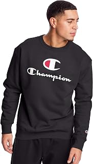 Champion Men's Powerblend Fleece Crew, Double Logo
