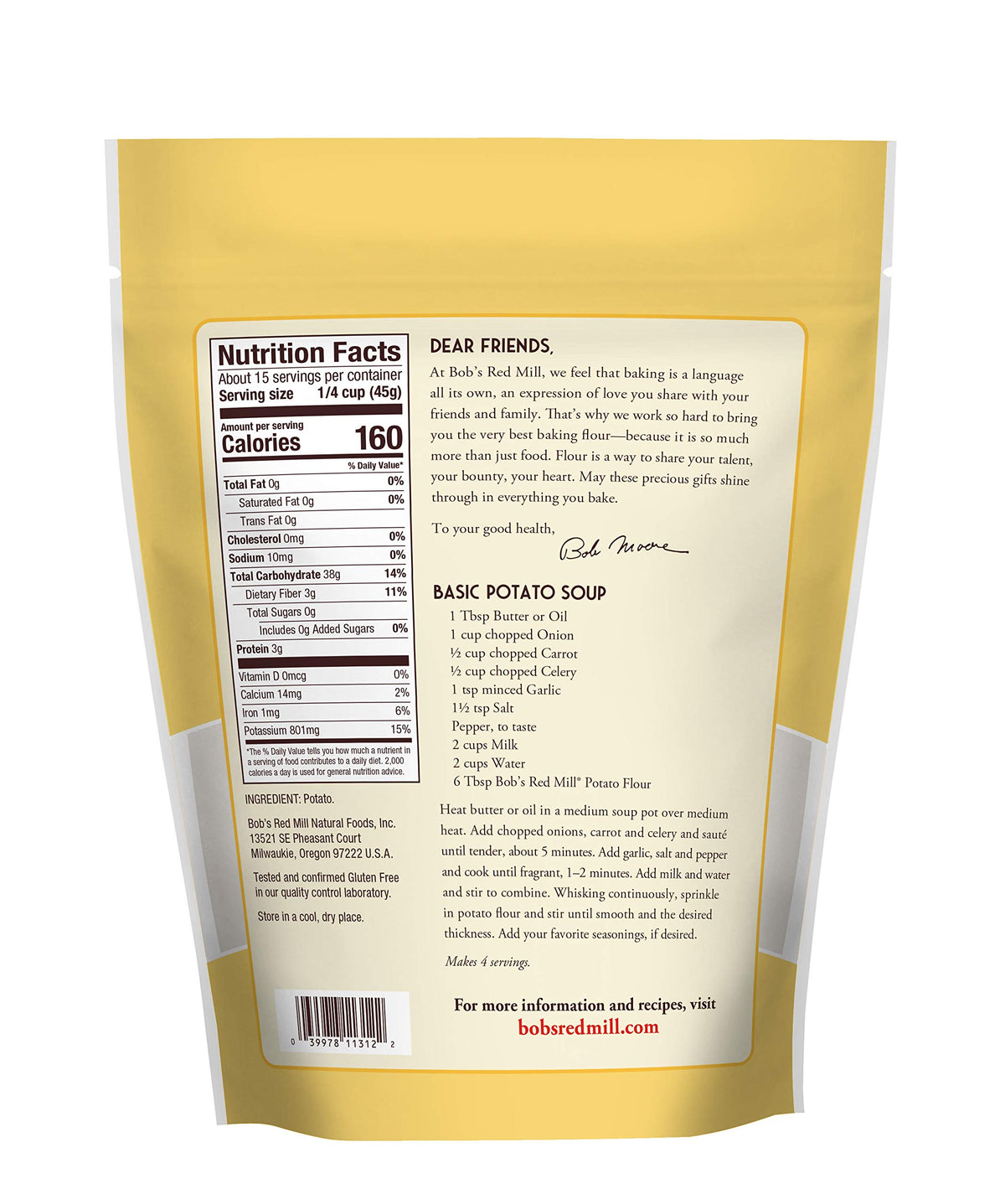 Potato Flour by Bob's Red Mill – 24 Ounce (Pack of 1), Model 0039978113122