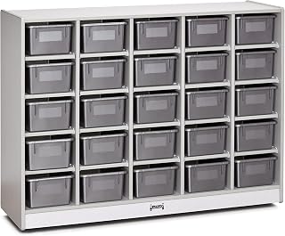 Jonti-Craft Rainbow Accents 0426JCWW000 25 Cubbie-Tray Mobile Storage - with Trays - Gray