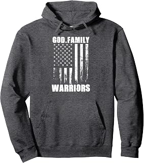 Curtis Warriors God. Family. Vintage USA Flag Pullover Hoodie