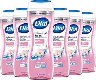 Dial Body Wash, 6 Pack, Apple Blossom Scent, Hydrating and Moisturizing Deep Cleaning Women's Body Wash with Vitamin E for Dry Skin, 16 oz. Each