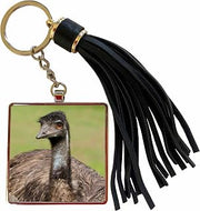 3dRose Australia, Adelaide. Cleland Wildlife Park. Large flightless Emu. Tassel Key Chain