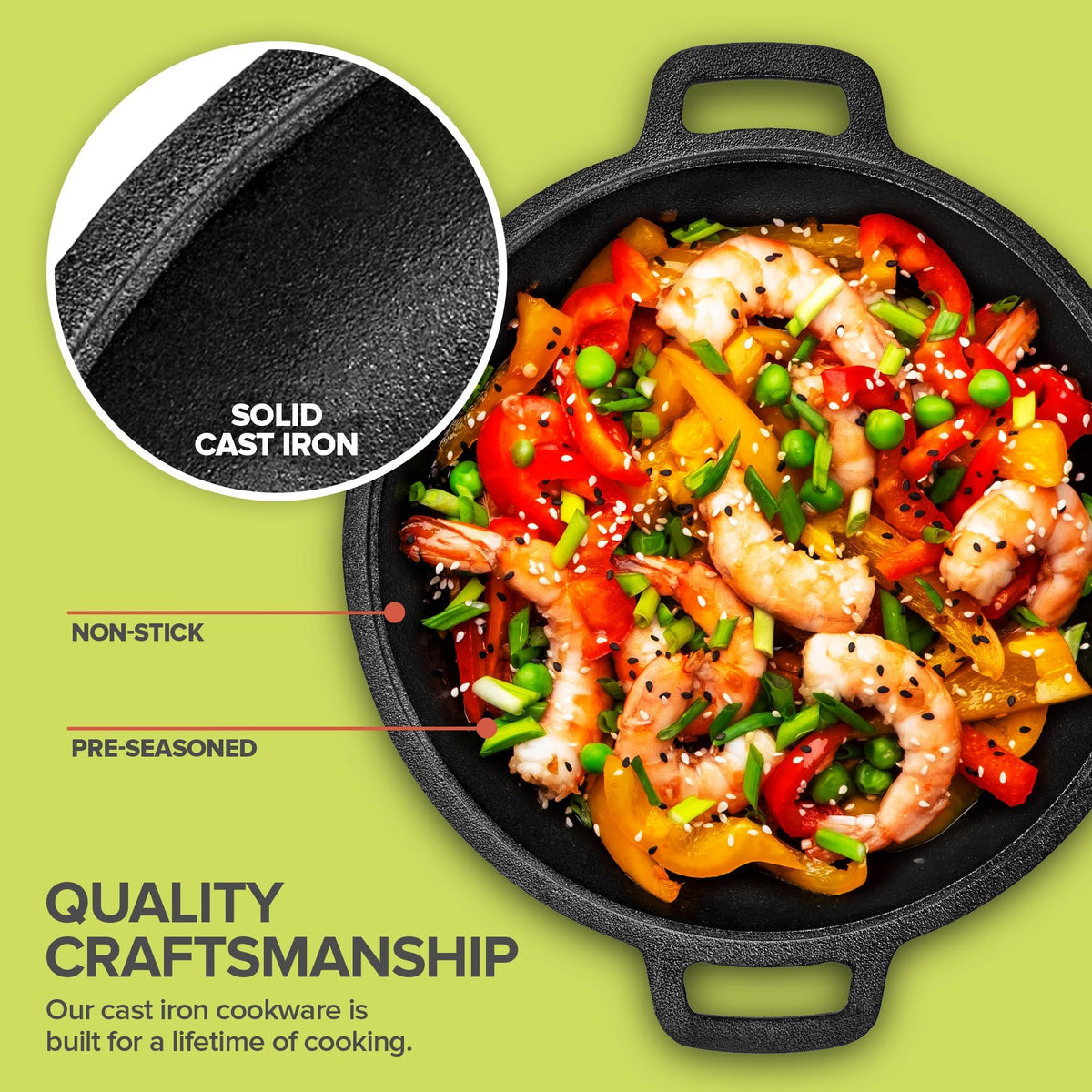 Modern Innovations 2 / 1 Pack Pack of 2 / Black Dutch Ovens