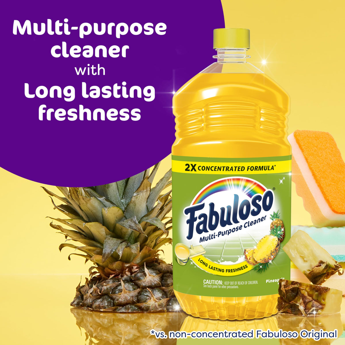 Multi-Purpose Cleaner by Fabuloso – 56 Fl Oz (Pack of 1), yellow, Model 61052982