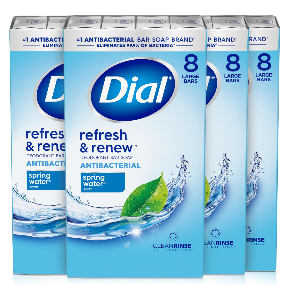 Dial Spring Water / 4 Ounce (Pack of 32) / White Soaps