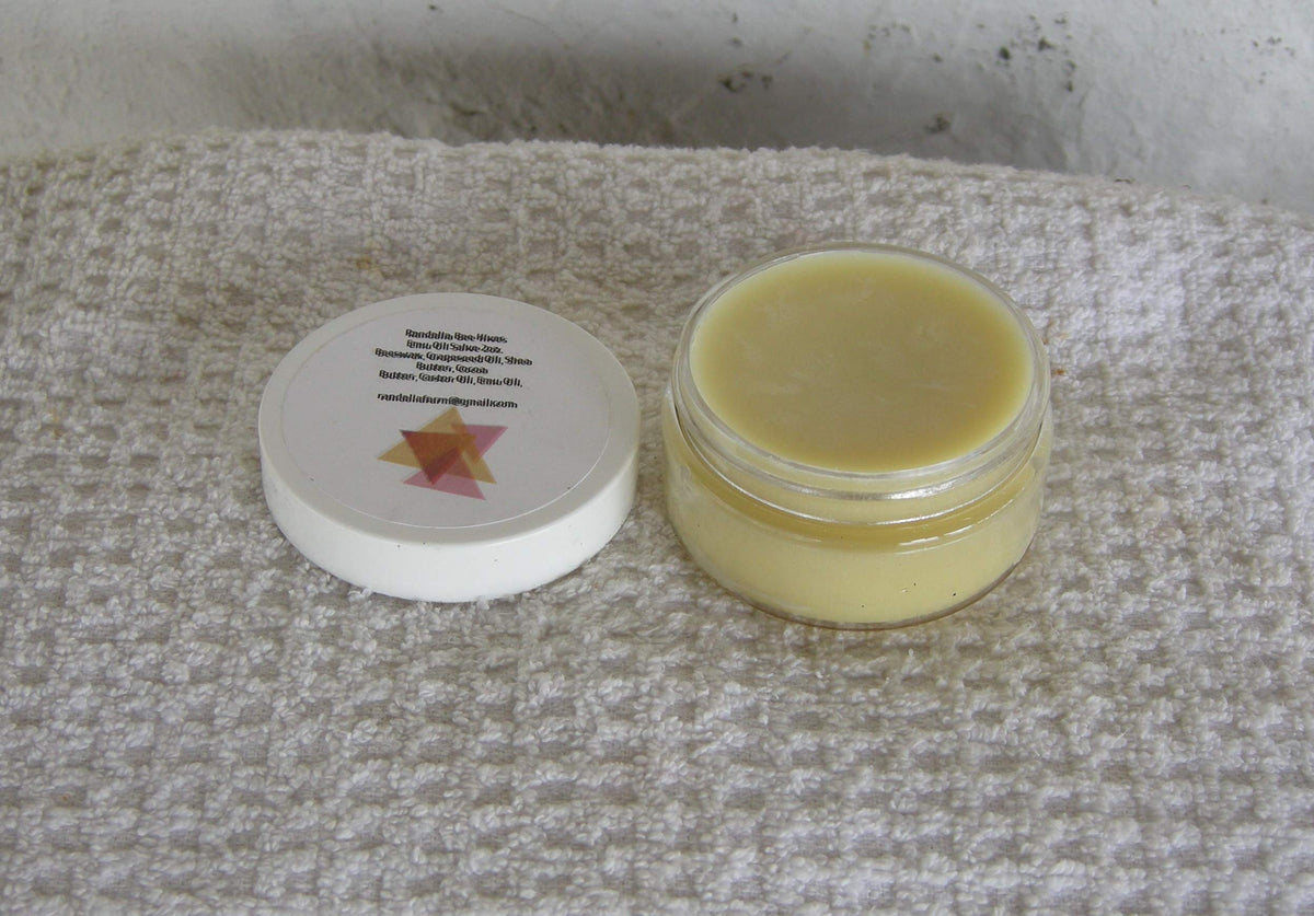 Emu Oil Beeswax Salve Cream by Randalia Bee Hives – 2 Ounce (Pack of 1)