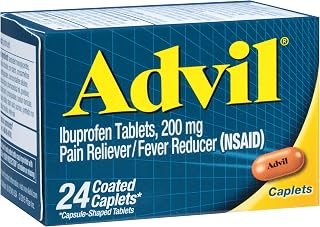 Advil Tablets, Ibuprofen 200mg, Pain Relief, 24 Count