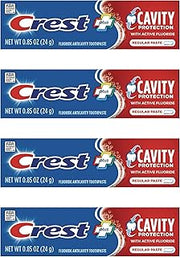 Crest Cavity Protection Regular Toothpaste, Travel Size .85 oz. (24g) - Pack of 4