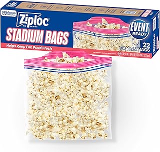 Ziploc Stadium Bags, Gallon, Easy Open Tabs, 22 Count