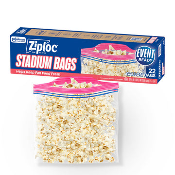Stadium Bags by Ziploc – Gallon, 1.0 gallons, Plastic, Model 420038