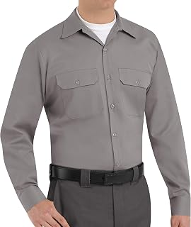 Red Kap Men's Utility Uniform Shirt, Silver, 2X-Large