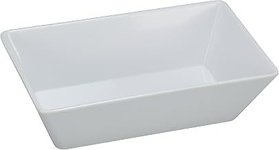 Yanco RM-618 Rome Rectangular Deep Plate, 17.75" Length, 11.75" Width, 2.5" Height, Melamine, White Color, Pack of 6