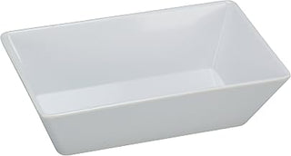 Yanco RM-618 Rome Rectangular Deep Plate, 17.75" Length, 11.75" Width, 2.5" Height, Melamine, White Color, Pack of 6