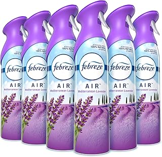 Procter & Gamble Febreze Air, Mediterranean Lavender, 8.8 Oz Aerosol Spray, 6/carton