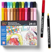 SAKURA Koi Coloring Brush Pens, Assorted, 24 Pack