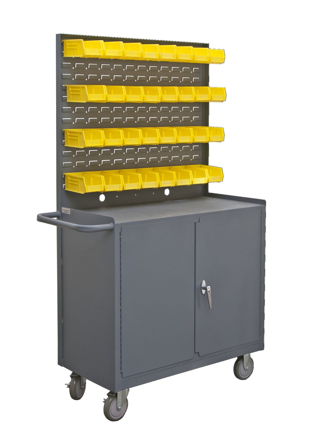 Mobile Workstation Lockable Storage Compartment by Durham – Steel, Model 2210A-32B-LU-95