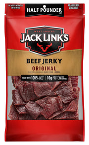 Beef Jerky Half Pounder - Original - 8 oz by Jack Link's – 8 Ounce (Pack of 1), Sweet & Hot, Model 10000008206