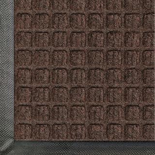 WaterHog Commercial-Grade Entrance Mat, Indoor/Outdoor Floor Mat 8' Length x 6' Width, Dark Brown by M+A Matting