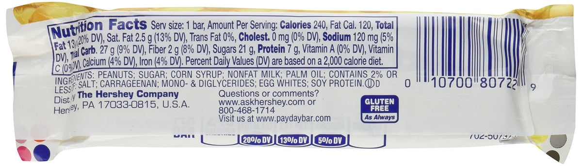 Peanut Caramel Bar 10-pack by PayDay – 1.85 Ounce (Pack of 10), Pack of 10